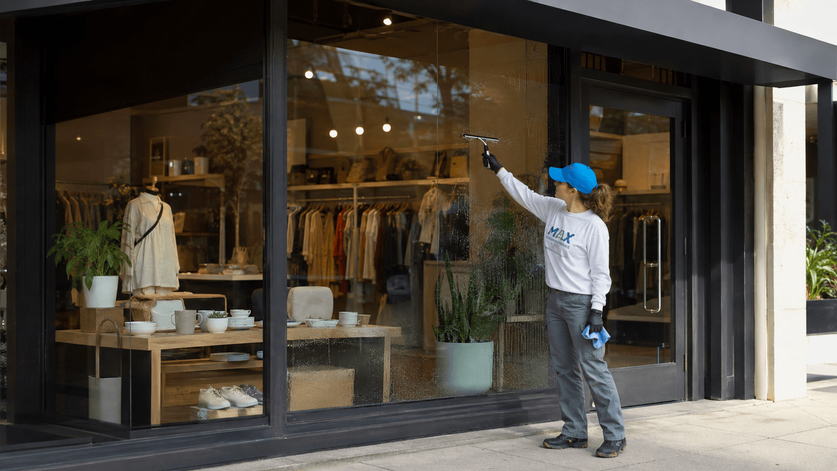 Storefront window cleaning service in Mountain View